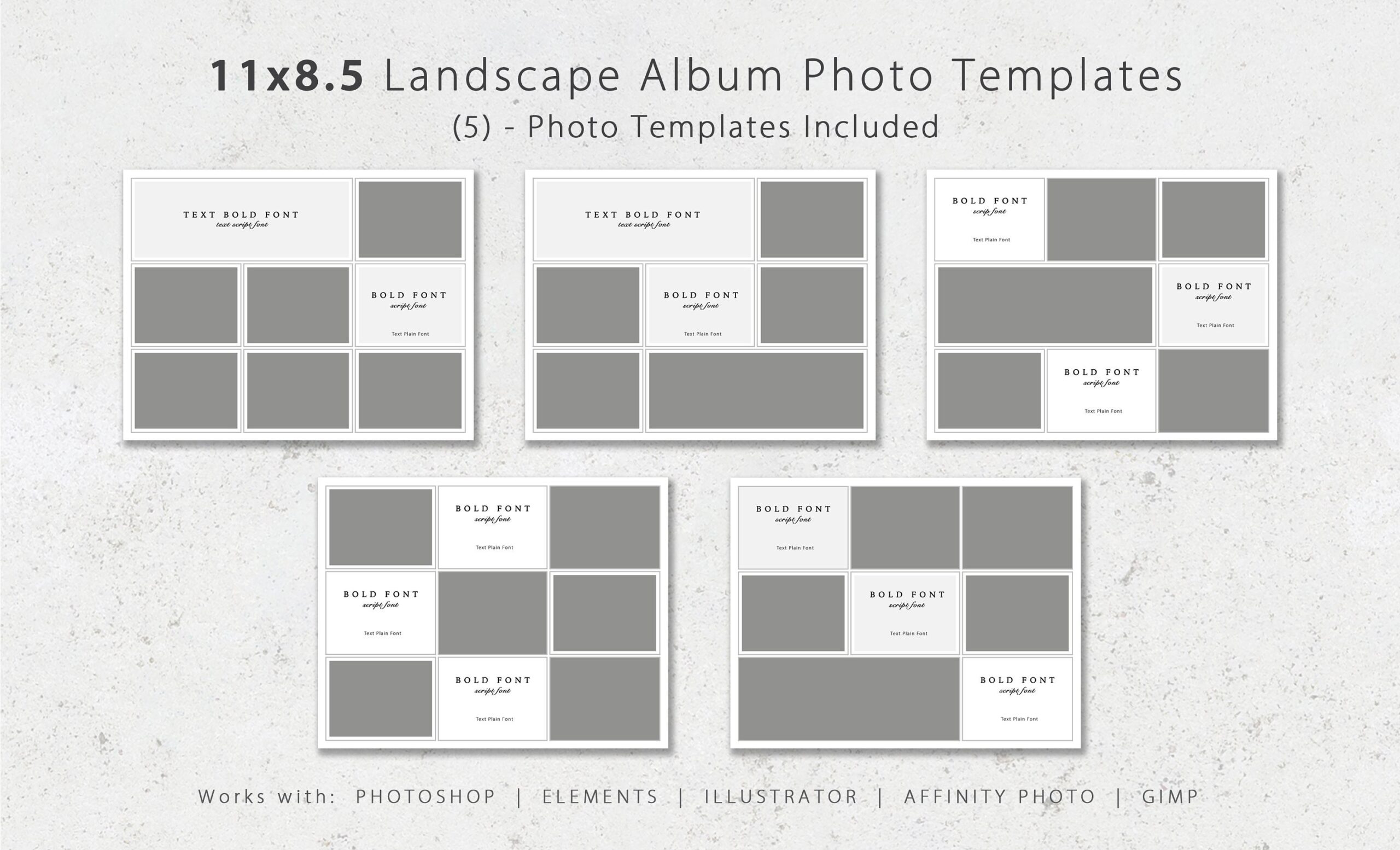 landscape photo layout template