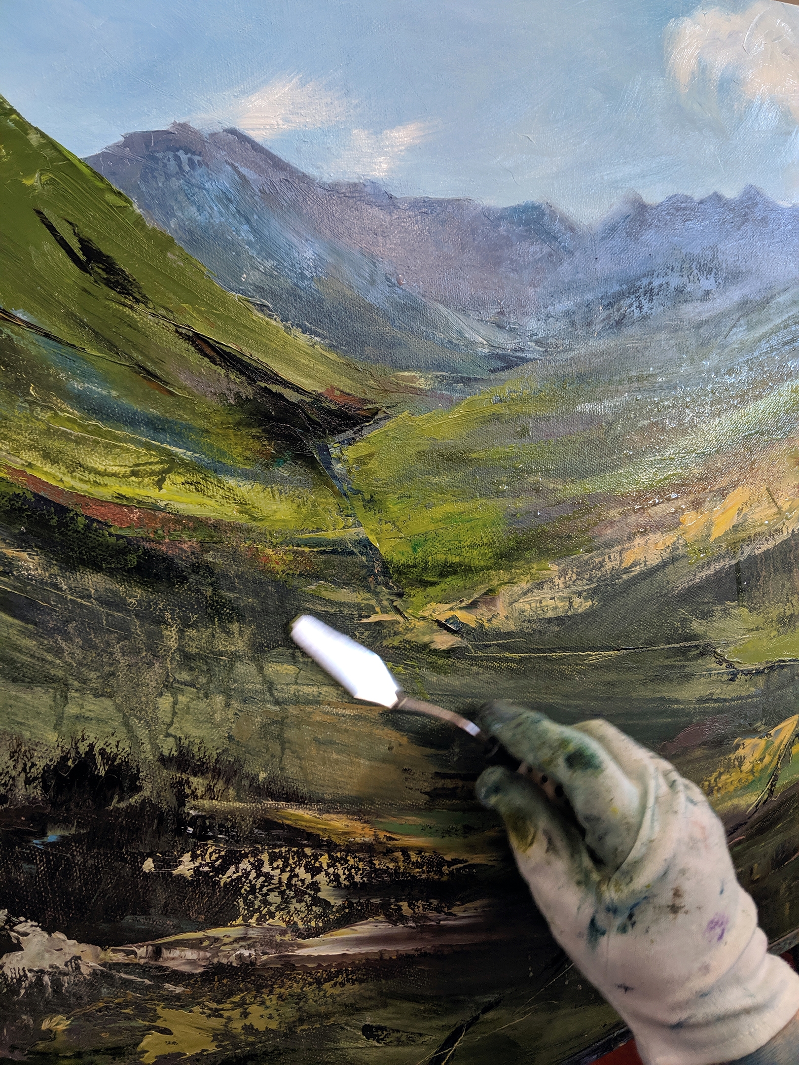 abstract landscape painting