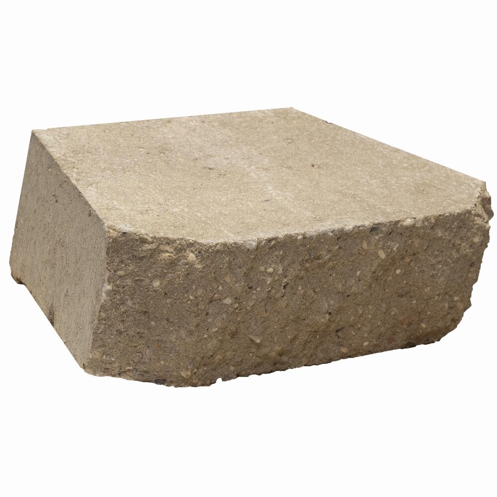 3 1 2 X 11 1 2 Tan Crestone Beveled Retaining Wall Block At Menards 