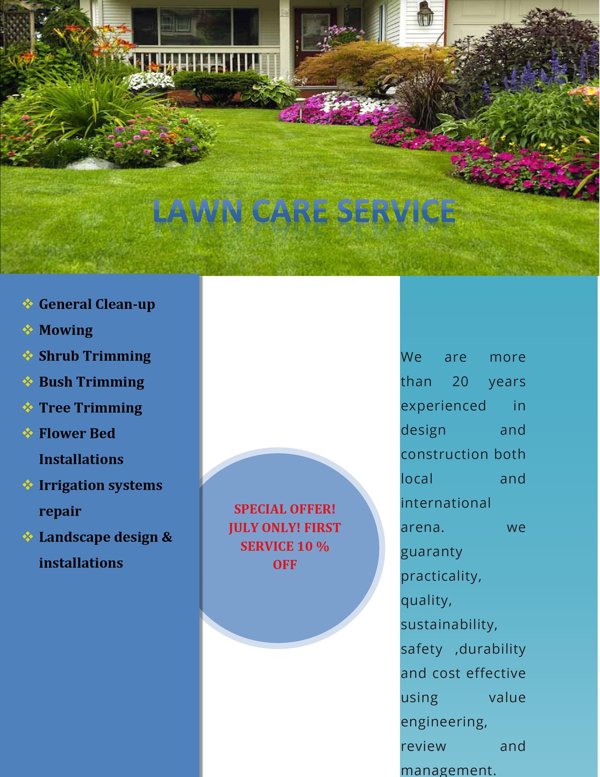 30 Free Lawn Care Flyer Templates Lawn Mower Flyers TemplateLab