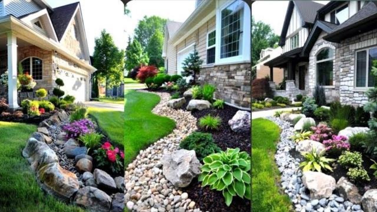 landscaping ideas with rocks and plants