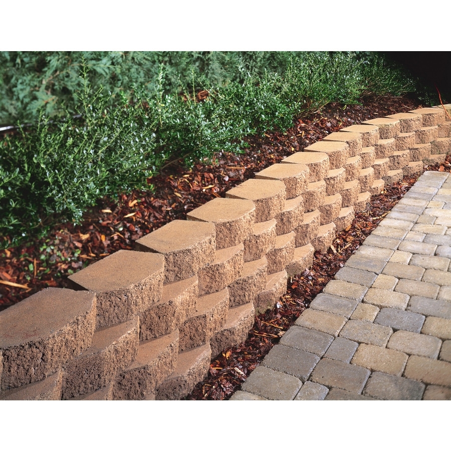 4 in H X 12 in L X 8 in D Tan Concrete Retaining Wall Block 110601211 At Lowes