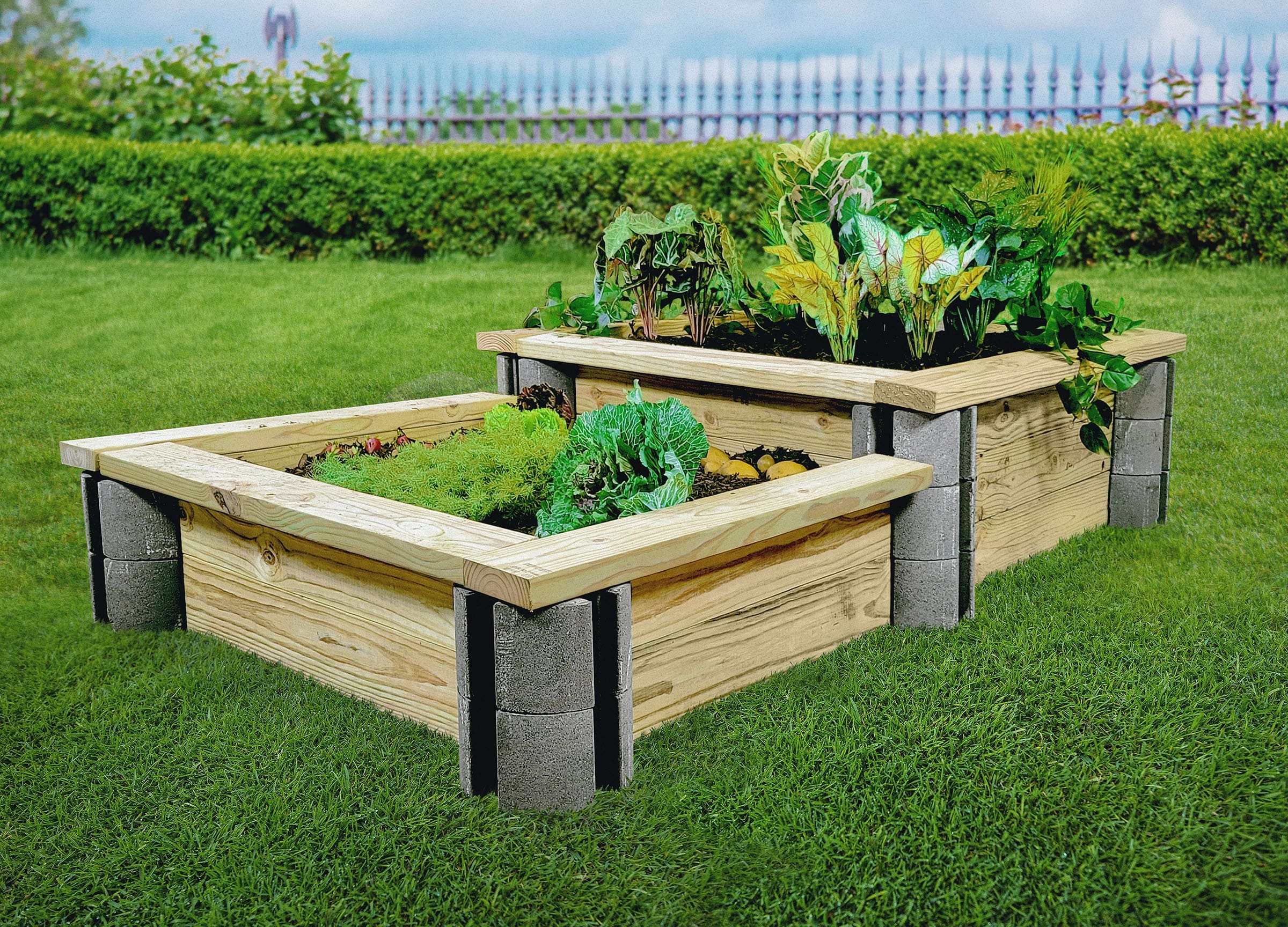5 5 in H X 10 in L X 10 in D Brown Charcoal Concrete Planter Wall Block LPBBC At Lowes