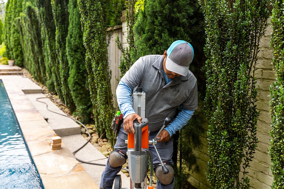 landscape lighting installation