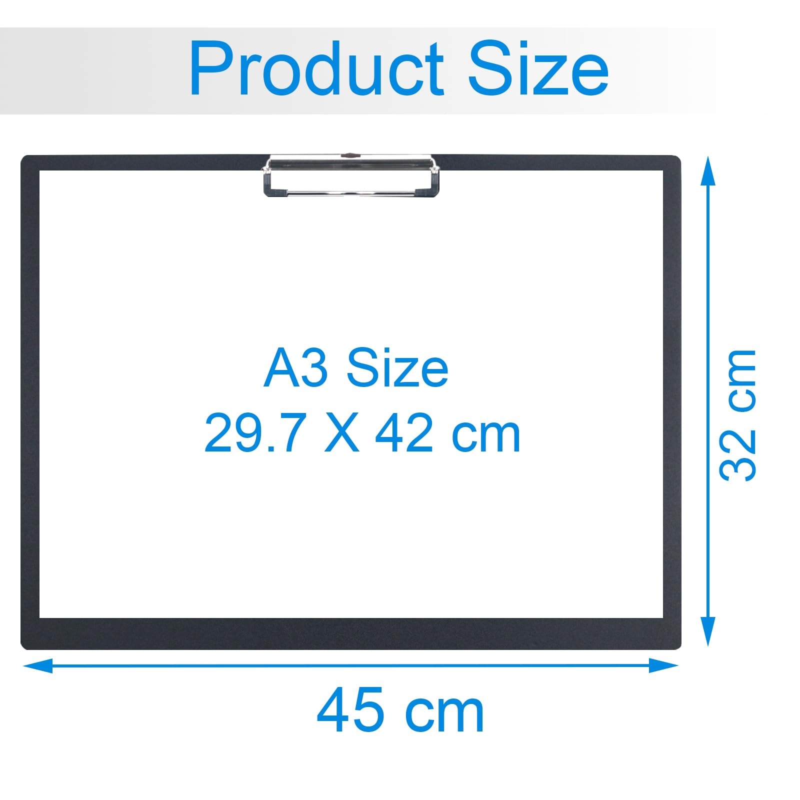 A3 Landscape A3 Clipboard Low Profile Extra Large Clipboard Black Plastic Landscape Amazon de Stationery Office Supplies