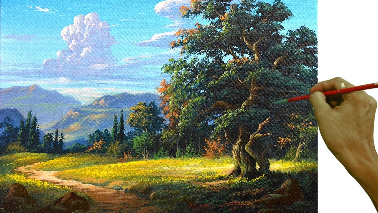 acrylic paintings of landscapes