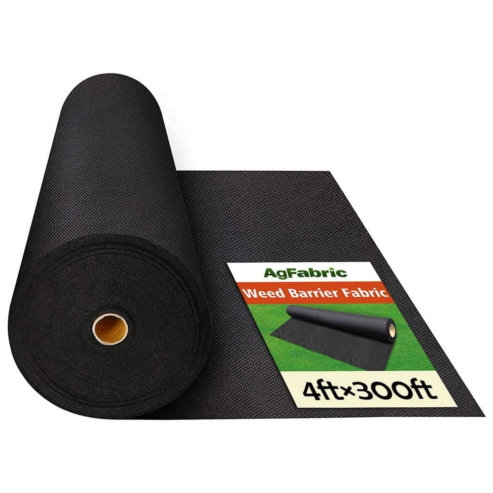 Agfabric 4 Ft X 300 Ft 2 3 Oz Non woven Fabric Weed Barrier Landscape Fabric WB2304300 The Home Depot