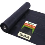 Agfabric 5 Ft X 100 Ft Black Heavy Duty Landscape Fabric Pro Commercial Weed Barrier W1GC3205100BK The Home Depot