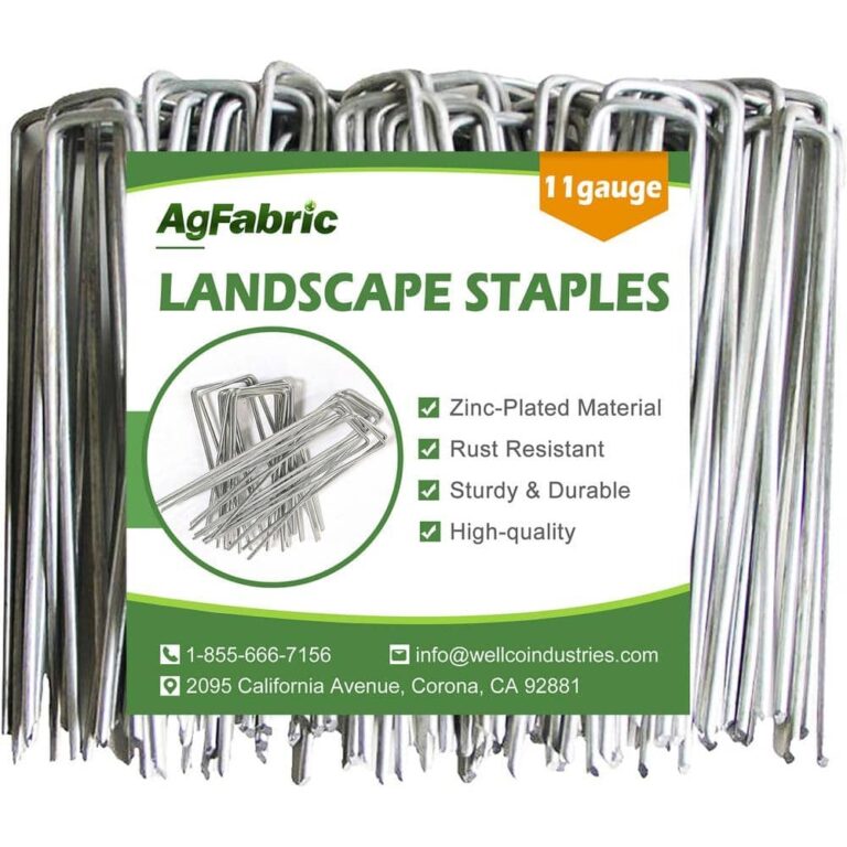 Agfabric 8 In 11 Gauge Galvanized Landscape Staples Stake Pins For Weed Barrier Irrigation Lines Sod 100 Pcs WP3401200100P The Home Depot
