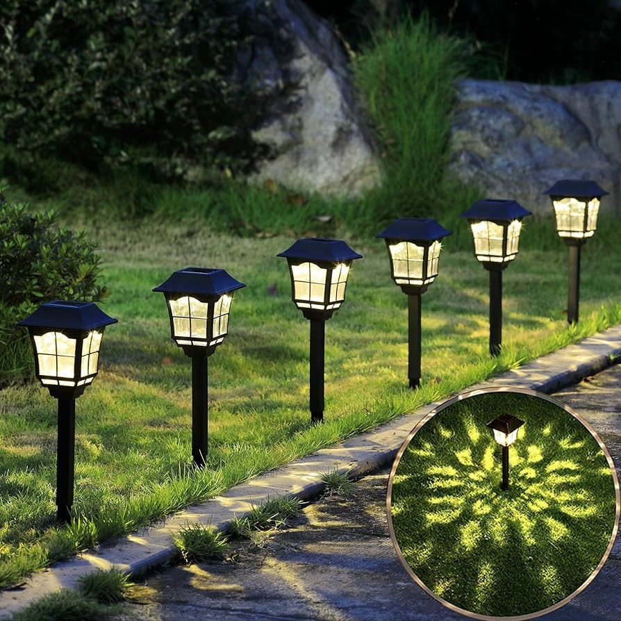 Amazon 6 Pack Solar Lights Outdoor Garden Solar Pathway Landscape Lights Supper Bright Waterproof And Corrosion Resistant Powered Solar Outdoor Lights For Yard Patio Walkway Driveway Sidewalk Lawn