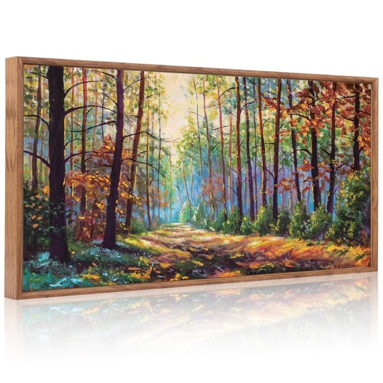 Amazon Aurlan Forest Landscape Hand Painted Framed Wall Decor 40 x20 Large Abstract Birch Tree 3D Textured Oil Painting On Canvas Artwork Modern Nature Plant Wall Art For Office Living Room Bedroom Posters