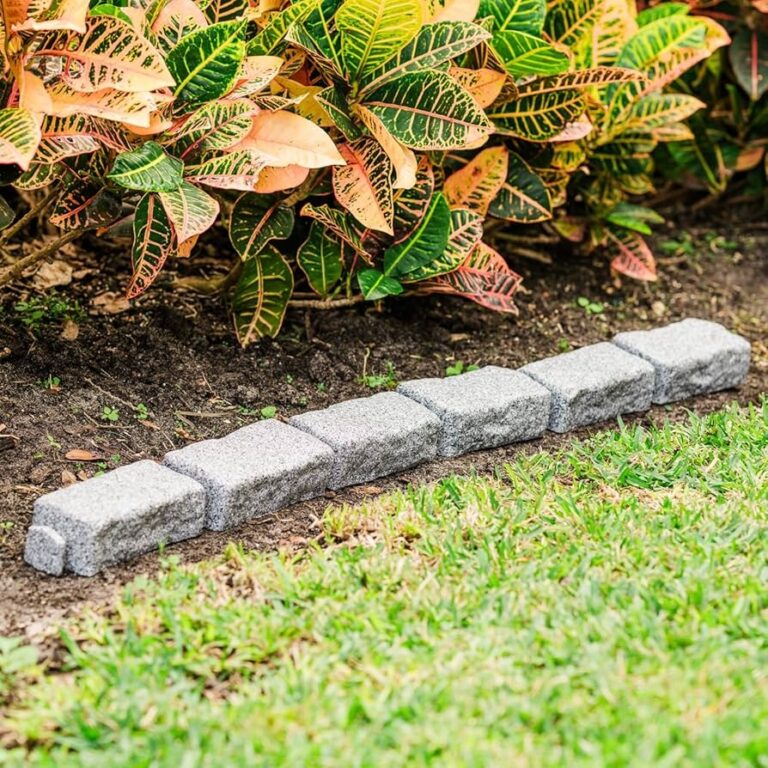 Amazon Beuta Landscape Edging Garden Edging Border Faux Stone Bricks For Lawn Edging Flower Beds Pathways Yard Edging 1 Pack Each Section Has 6 Bricks 48 L