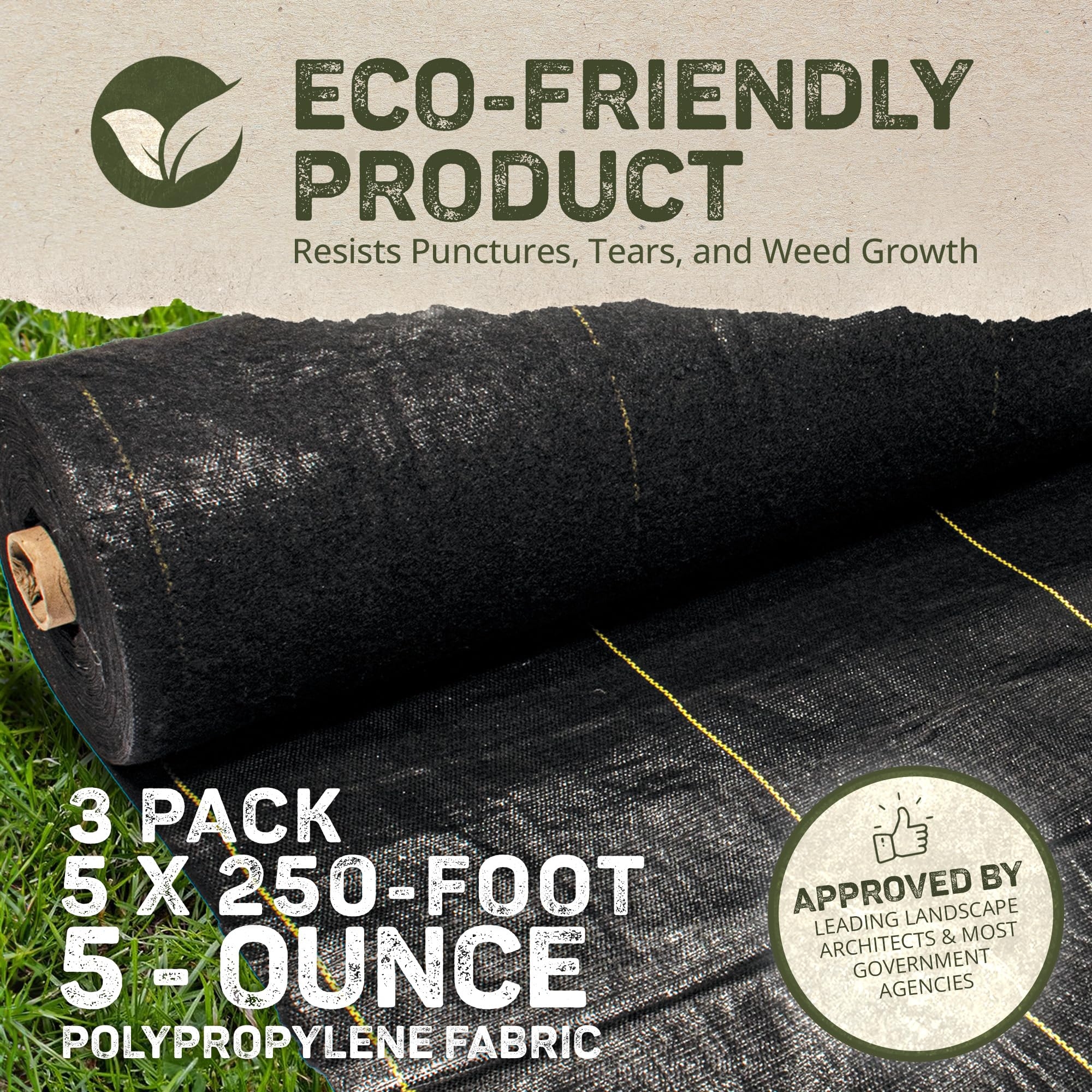 Amazon Dewitt P5 Pro 5 Commercial And Home Landscape 5 Ounce Weed Barrier Ground Woven Cover Fabric 5 X 250 Feet 3 Pack Patio Lawn Garden