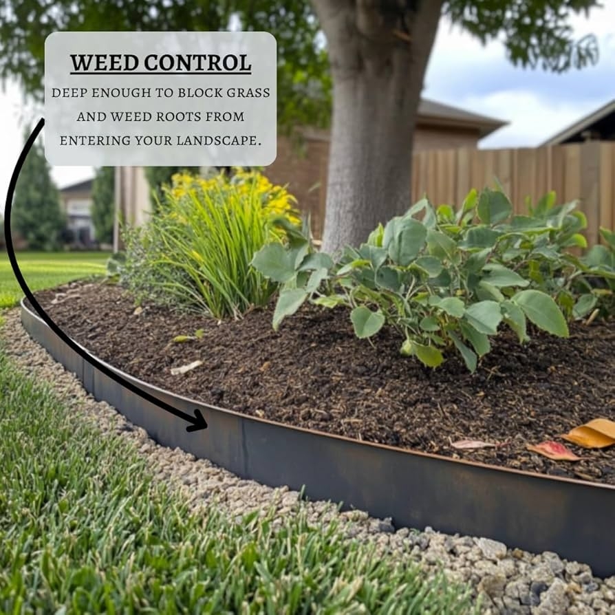 Amazon EdgePro Metal Landscape Edging Corten Steel Edging For Landscaping Flowerbeds Gardens Or Fire Pits Hammer in Metal Edging 6 Pack With Connectors 20ft Total Patio Lawn Garden