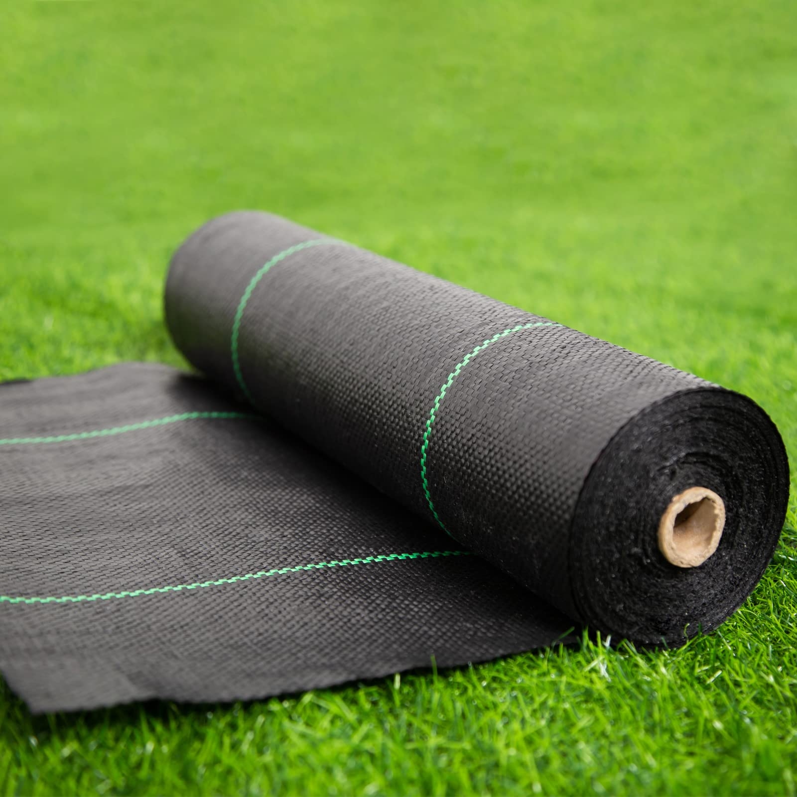 Amazon EXTRAEASY Garden Weed Barrier Landscape Fabric Weed Block Fabric Heavy Duty 3 2OZ Woven Mulch For Landscaping Ground Cover Weed Control Fabric Black Garden Bed Liner 1 4ft X 50ft Patio Lawn 