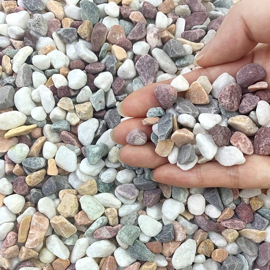 Amazon FANTIAN 5 Lbs Natural Mixed Color Gravel Pebbles 3 8 Inch Decorative Succulent Rocks Pebbles For Plants Stones For Vase Landscaping And Outdoor Garden Decorative River Rock Patio Lawn Garden