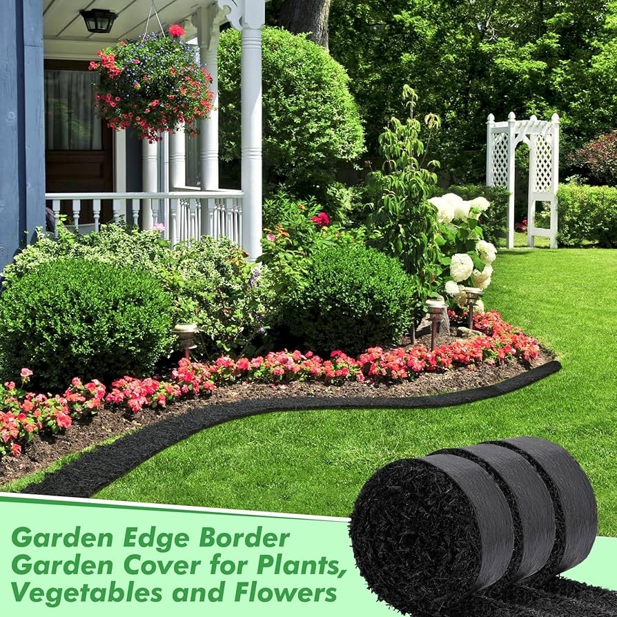 black mulch landscaping