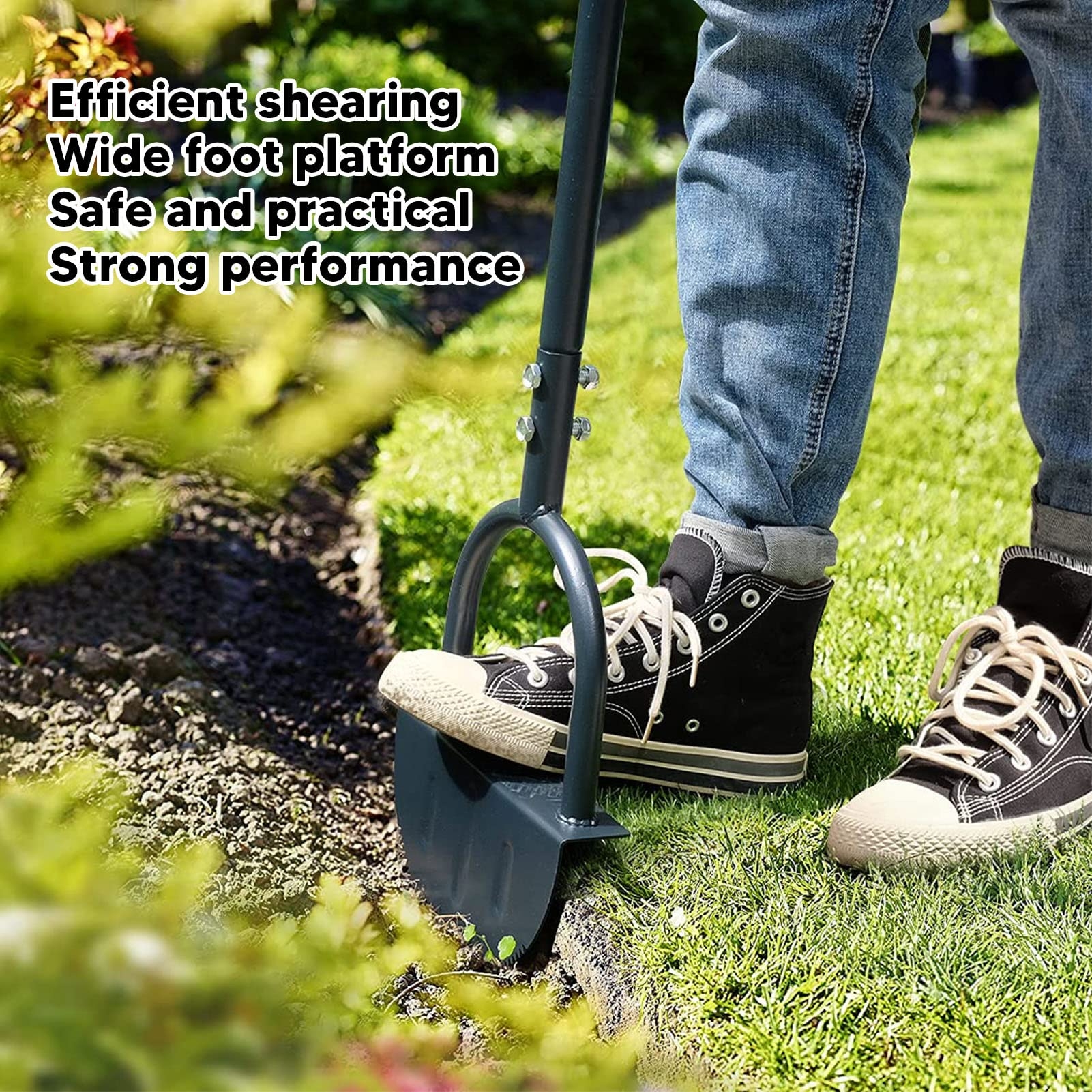 Amazon Half Moon Manual Lawn Edger Stainless Steel Long Handle Edger With T Grip Saw Tooth Edger Tool For Driveway Sidewalk Flower Bed Landscaping Patio Lawn Garden