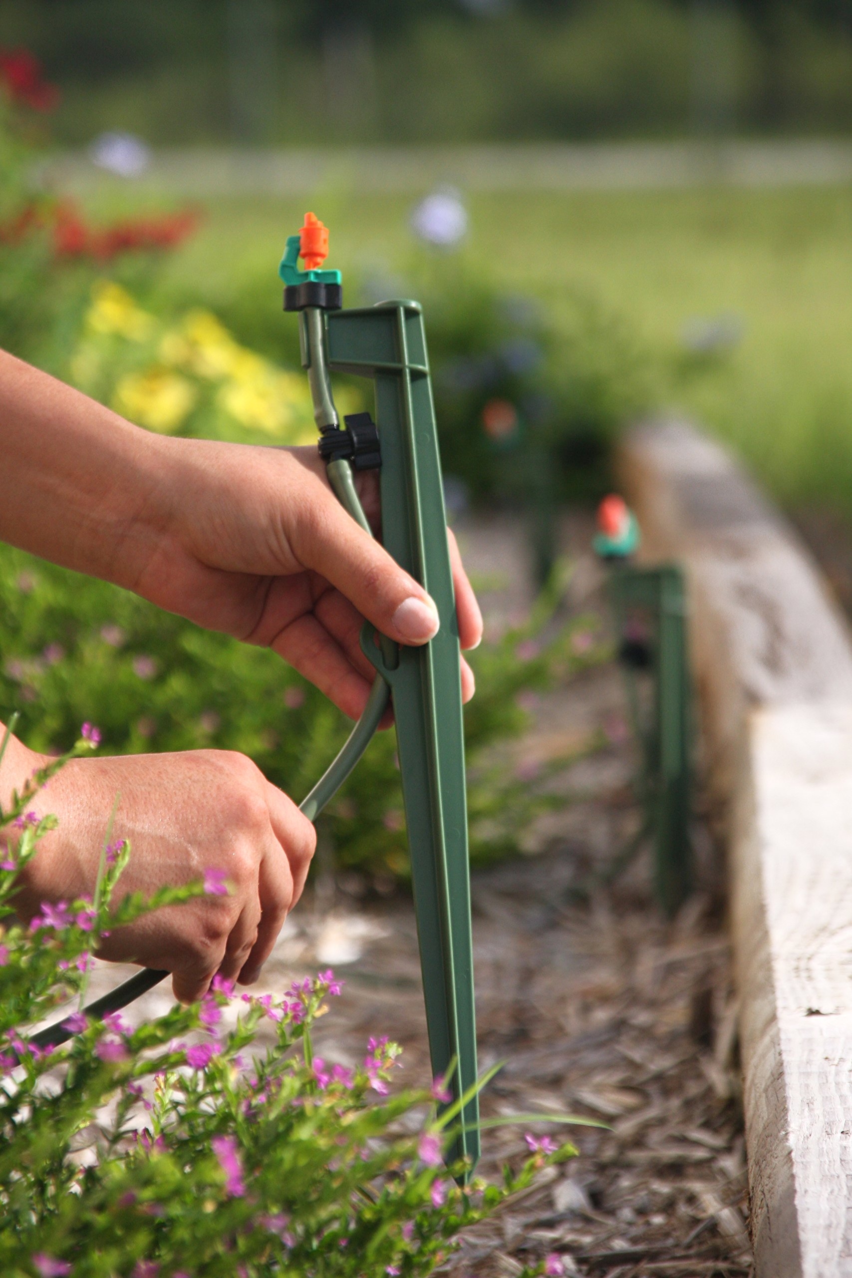Amazon Mister Landscaper Green Landscape Stake Assembly Hose Drip Systems Patio Lawn Garden