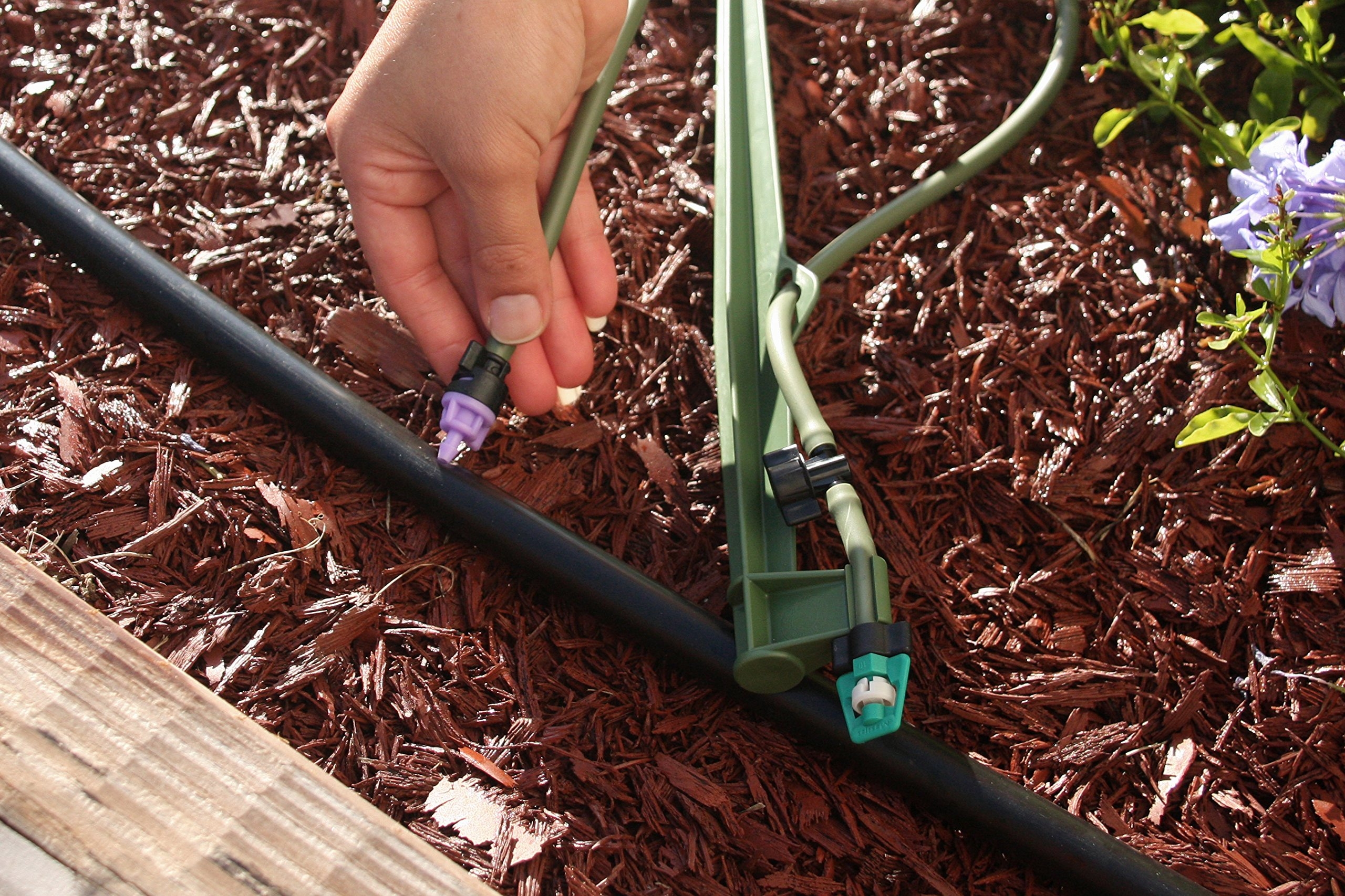 Amazon Mister Landscaper Green Landscape Stake Assembly Hose Drip Systems Patio Lawn Garden