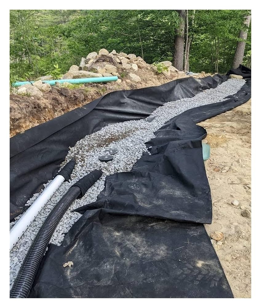 Amazon Non Woven Geotextile Fabric For French Drains 5oz Landscape Weed Barrier Water Permeable Soil Stabilization For Retaining Walls And Driveways Patio Lawn Garden