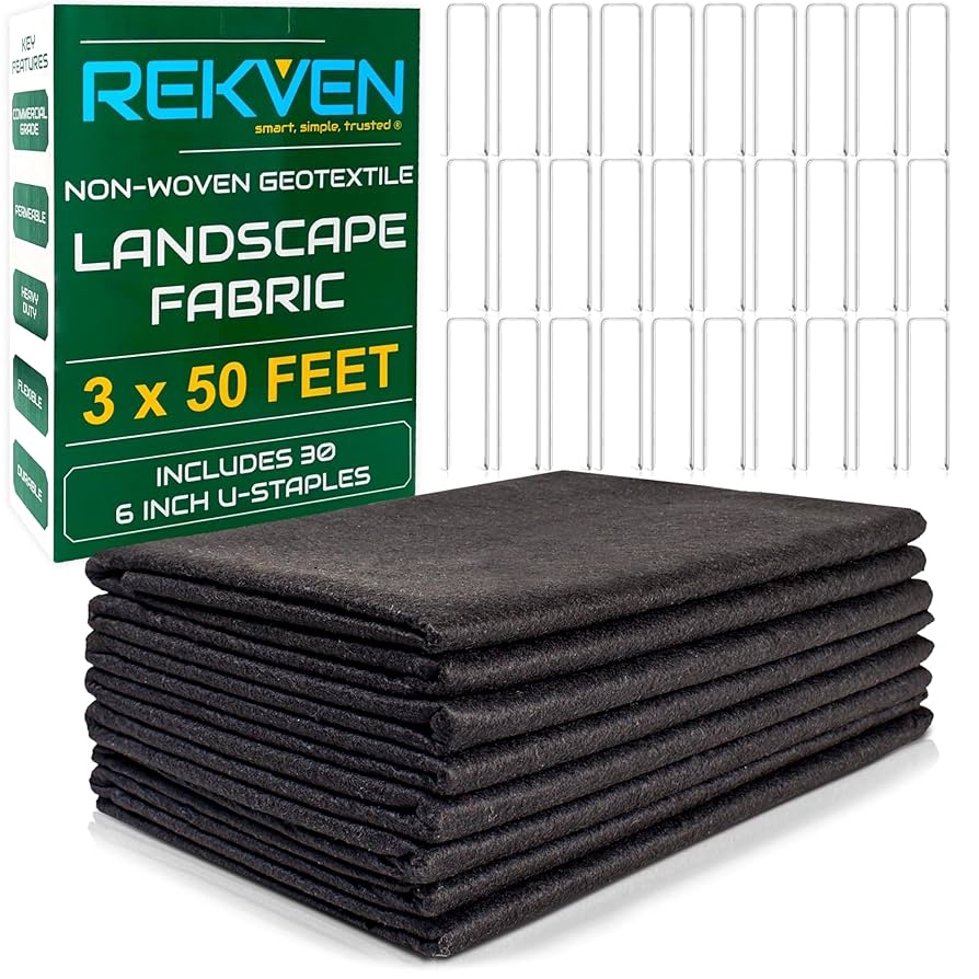 Amazon Non Woven Geotextile Landscape Fabric 3 X 50 Feet French Drain Dry Well Underlayment And Weed Barrier Fabric Heavy Duty Ground Cover And Drainage For Garden 
