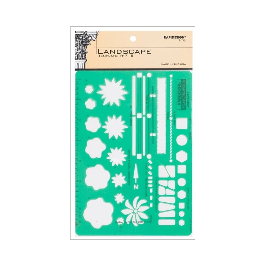 Amazon Rapidesign Landscaping Template 1 Each R715 Paper Templates Arts Crafts Sewing