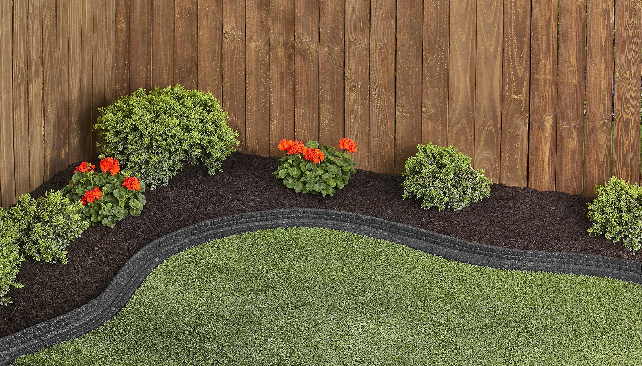 Amazon Rubberific Flexible Rubber L Shape Landscape Brick Face Edging Border For Gardens Lawns And Landscaping 6 Pack Gray Patio Lawn Garden