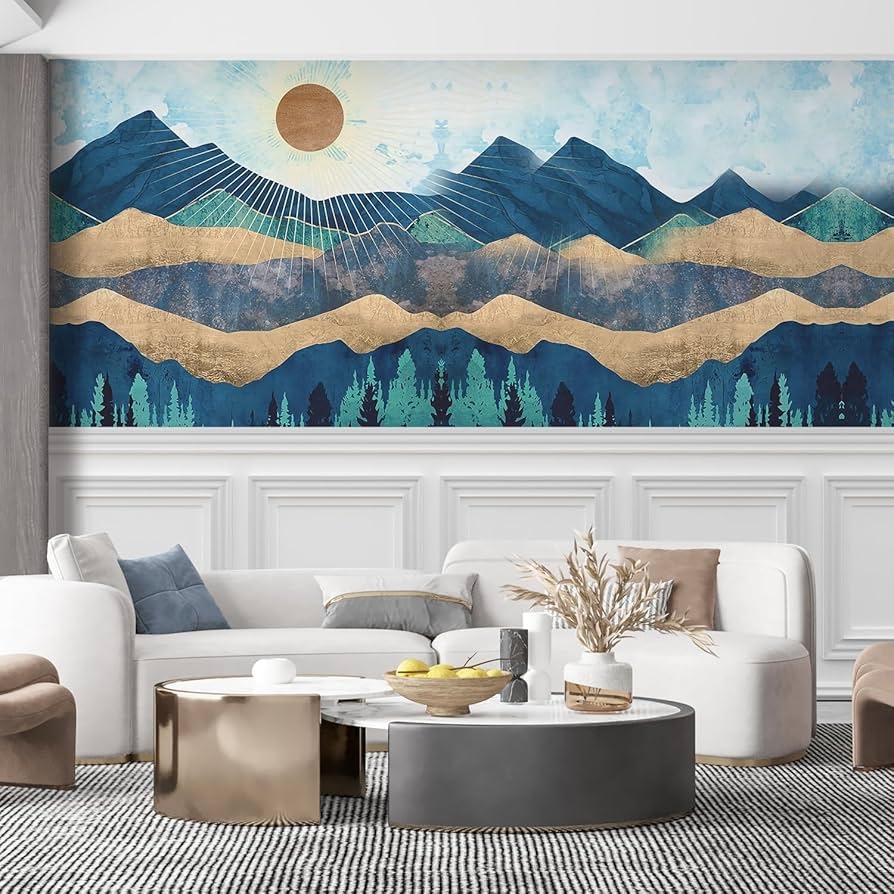 Amazon SIGNFORD Wall Mural Nordic Style Nature Landscape Removable Wallpaper Wall Sticker For Bedroom Living Room 66x96 Inches Tools Home Improvement