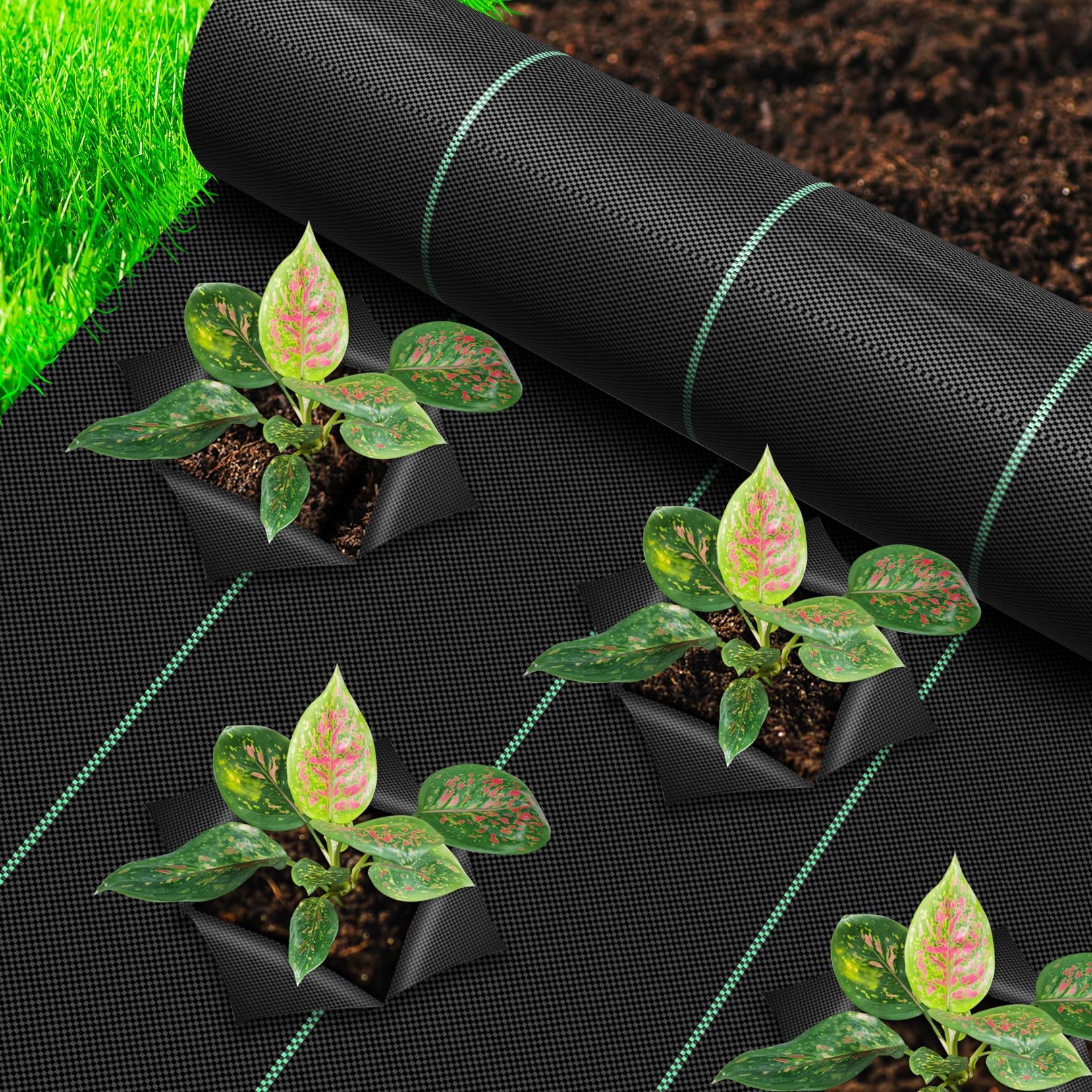 Amazon Sunifier Garden Weed Barrier Fabric Heavy Duty Landscape Fabric Ground Cover Weed Blocker Cloth Landscaping Fabric For Garden Vegetable Beds Path Way 1 4 FTx200FT Patio Lawn Garden