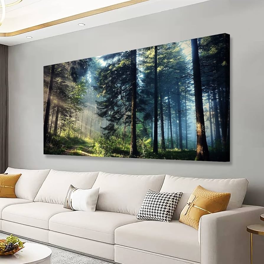 Amazon Tree Wall Art Canvas Beautiful Landscape Wall Art For Living Room Bedroom And Office Large Tree Pictures Wall Decor 20x40 Inches Vibrant And Colorful Wall Painting Artwork For Walls And Home Decor Posters Prints