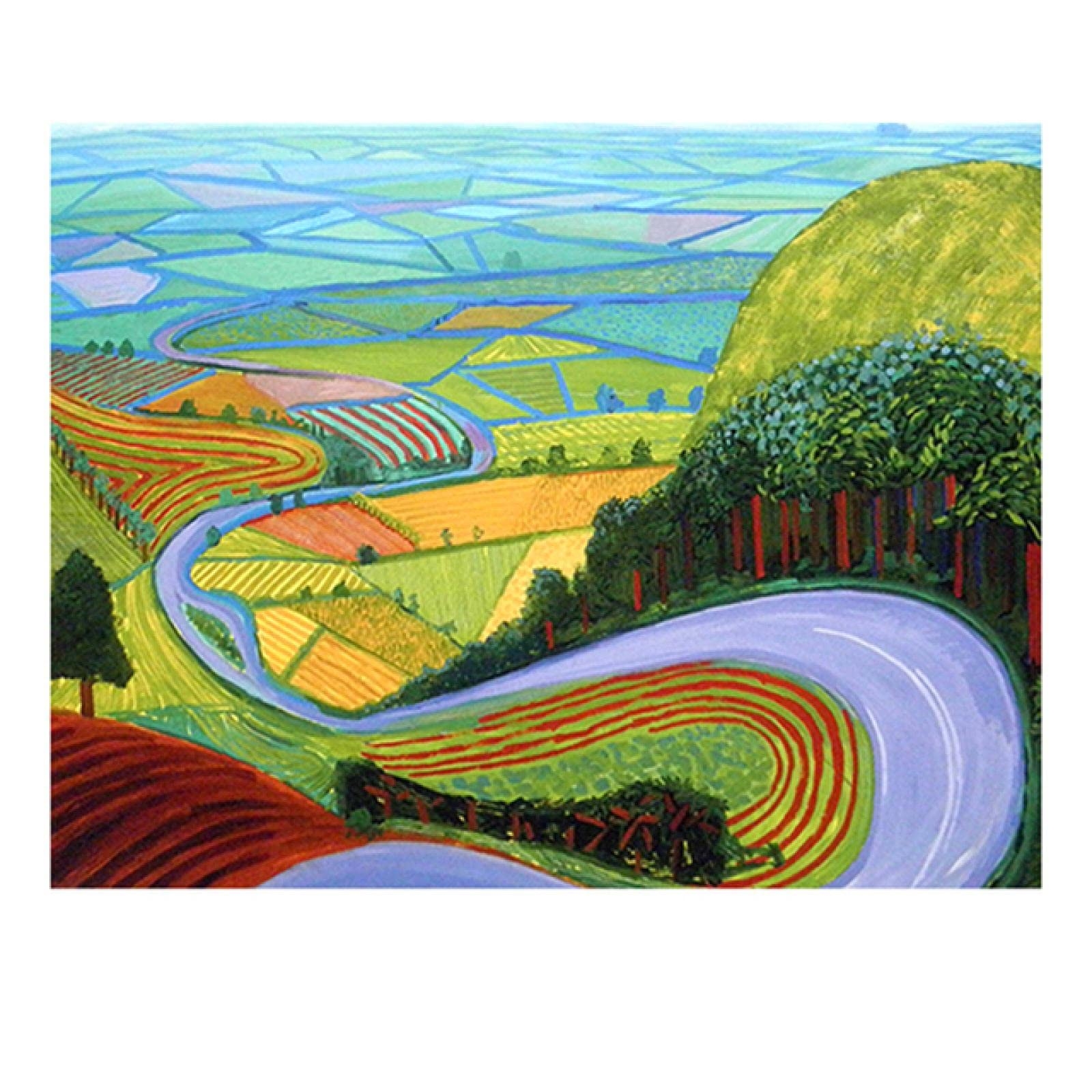 Amazon Yooyu David Hockney Garrowby Hill Landscape Poster Canvas Painting Wall Art Prints Picture For Living Room Modern Home Decor 70x90cm 28x35in With Frame Posters Prints