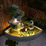 Amazon YXIANG56Q Fountain Garden Landscape Decoration Rockery Water Features Outdoor Balcony Fish Pond Landscape Outdoor Garden Water Fountain For Gardens Patio Lawn Garden