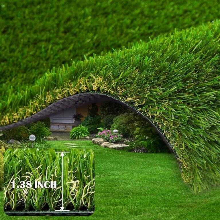 Amazon ZGR HOME GARDEN Artificial Grass Rug 3 FT X 4 FT Fake Faux Grass Indoor Outdoor Patio Garden Lawn Landscape Synthetic Grass Mat Realistic Turf 4 Tone Soft With Drainage Holes Rubber Backing