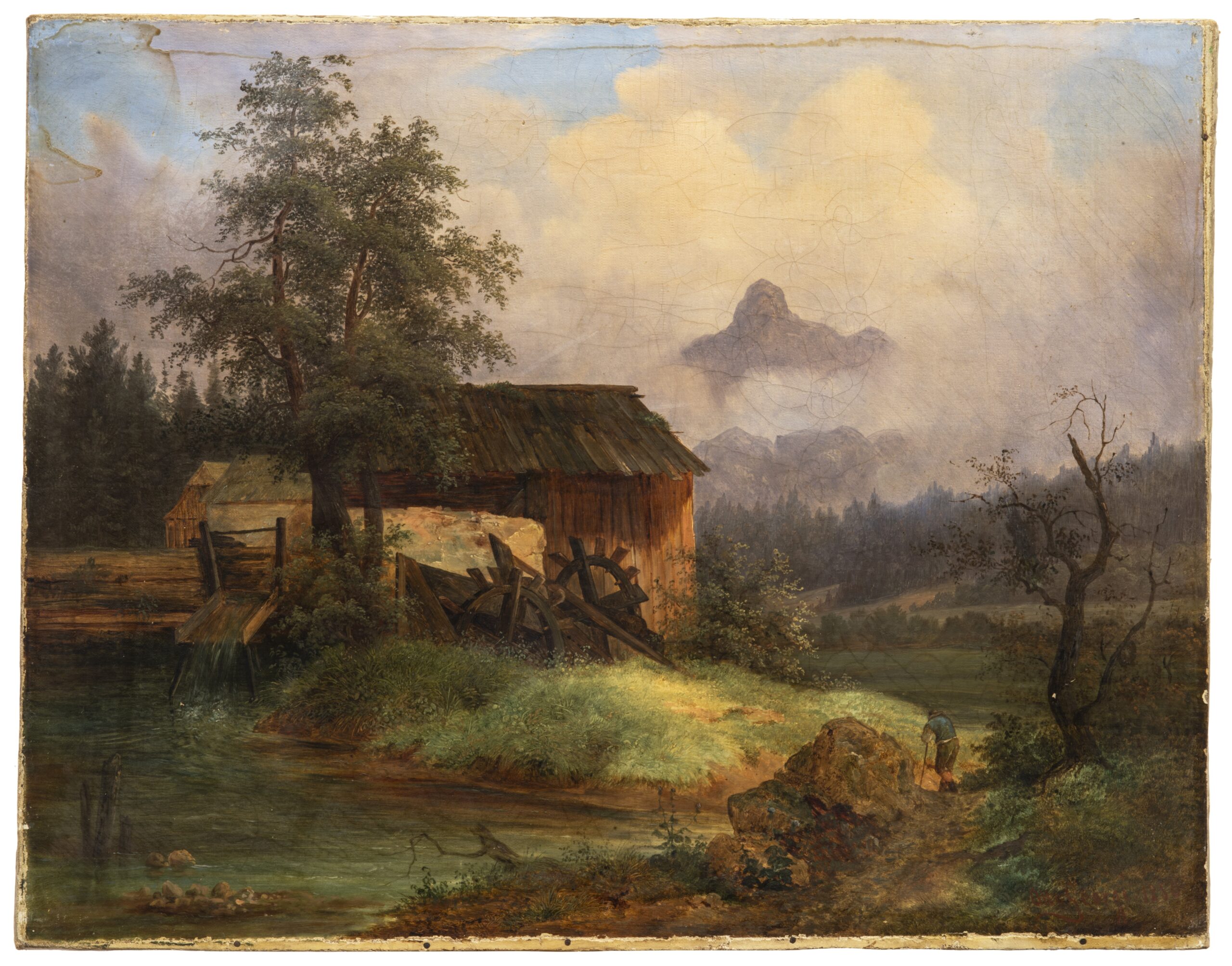 An Antique Landscape Oil Painting By Fredrick Otto Georgi 1819 1874 Dated 1850 Artzze
