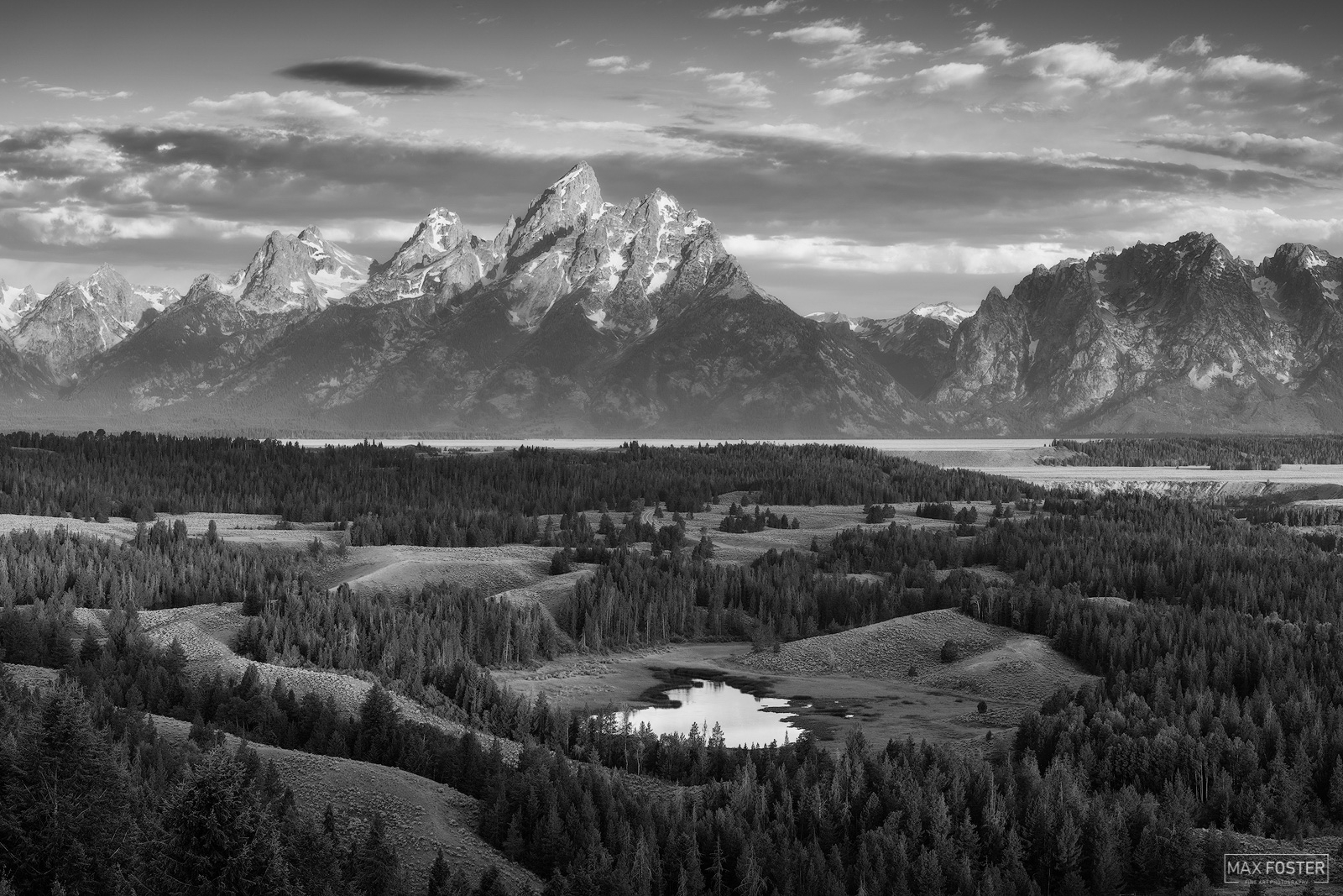 black white landscape