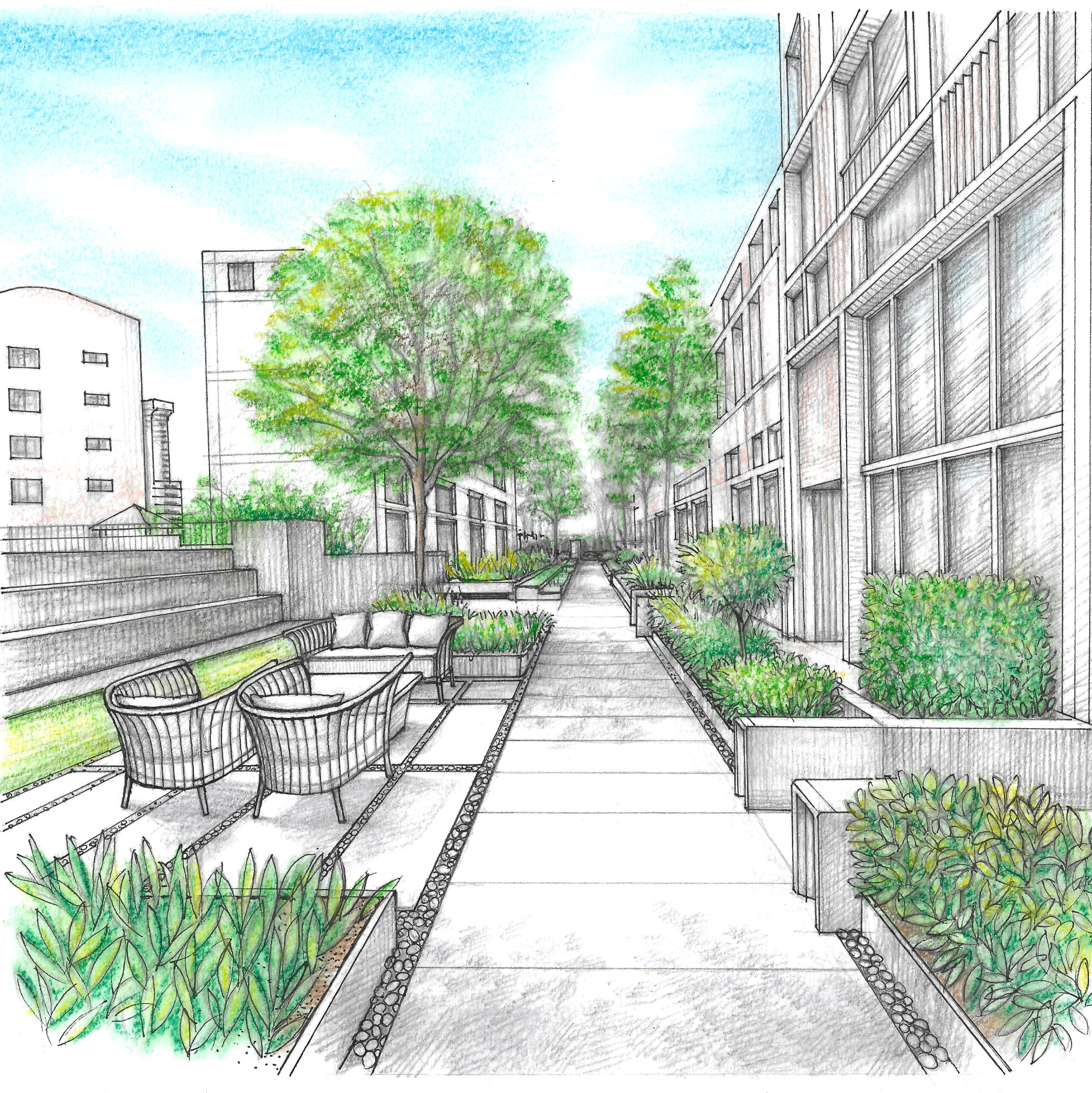 Architecture Landscape Illustrations