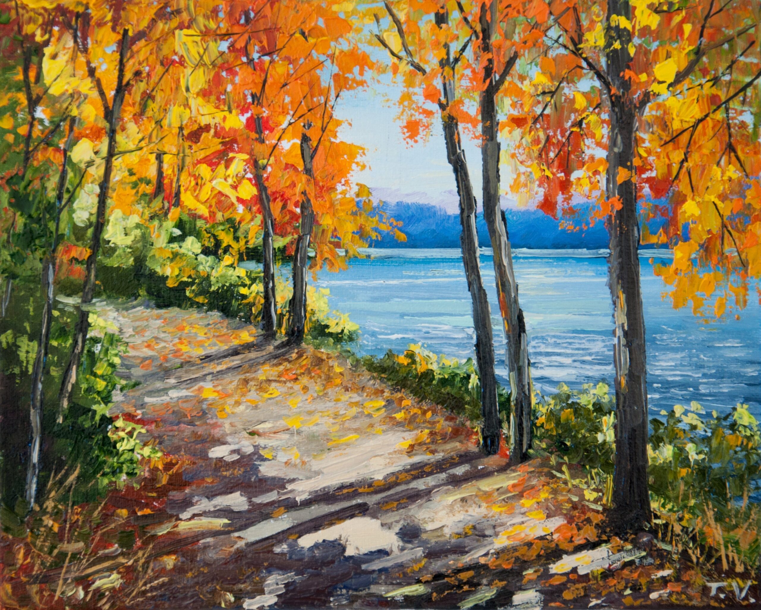 autumn landscape painting