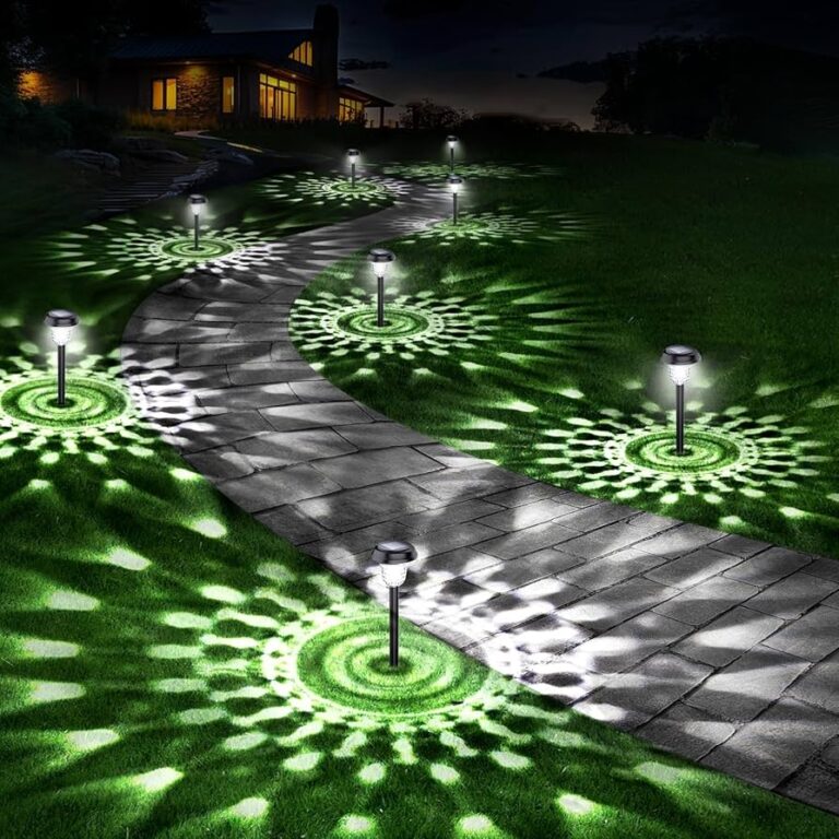 AUVERI 10 Pack Ultra Bright Solar Lights Outdoor Waterproof From Dusk To Dawn Up To 12H Solar Light For Outside Auto On Off Solar Powered Garden Pathway Lights Landscape Lighting Cold White