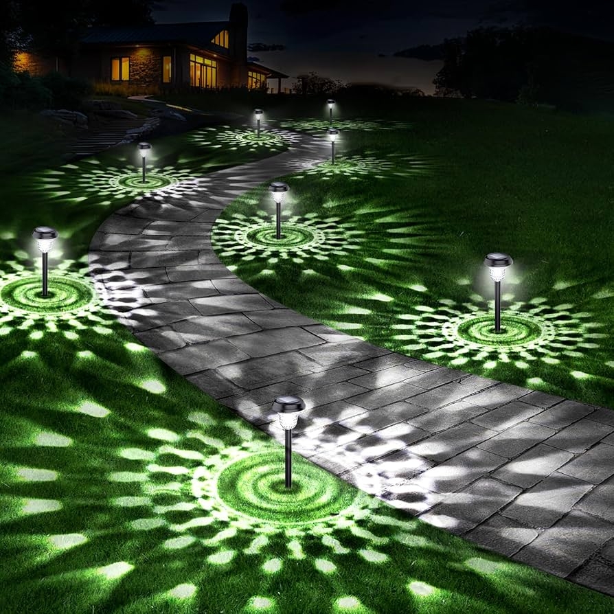 AUVERI 10 Pack Ultra Bright Solar Lights Outdoor Waterproof From Dusk To Dawn Up To 12H Solar Light For Outside Auto On Off Solar Powered Garden Pathway Lights Landscape Lighting Cold White 