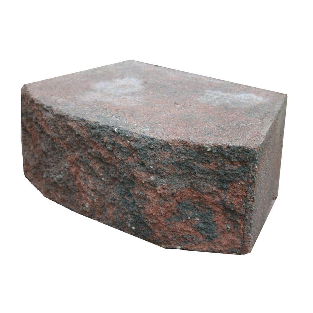 Basalite 16 In Red Charcoal Retaining Wall Block 100027554 The Home Depot