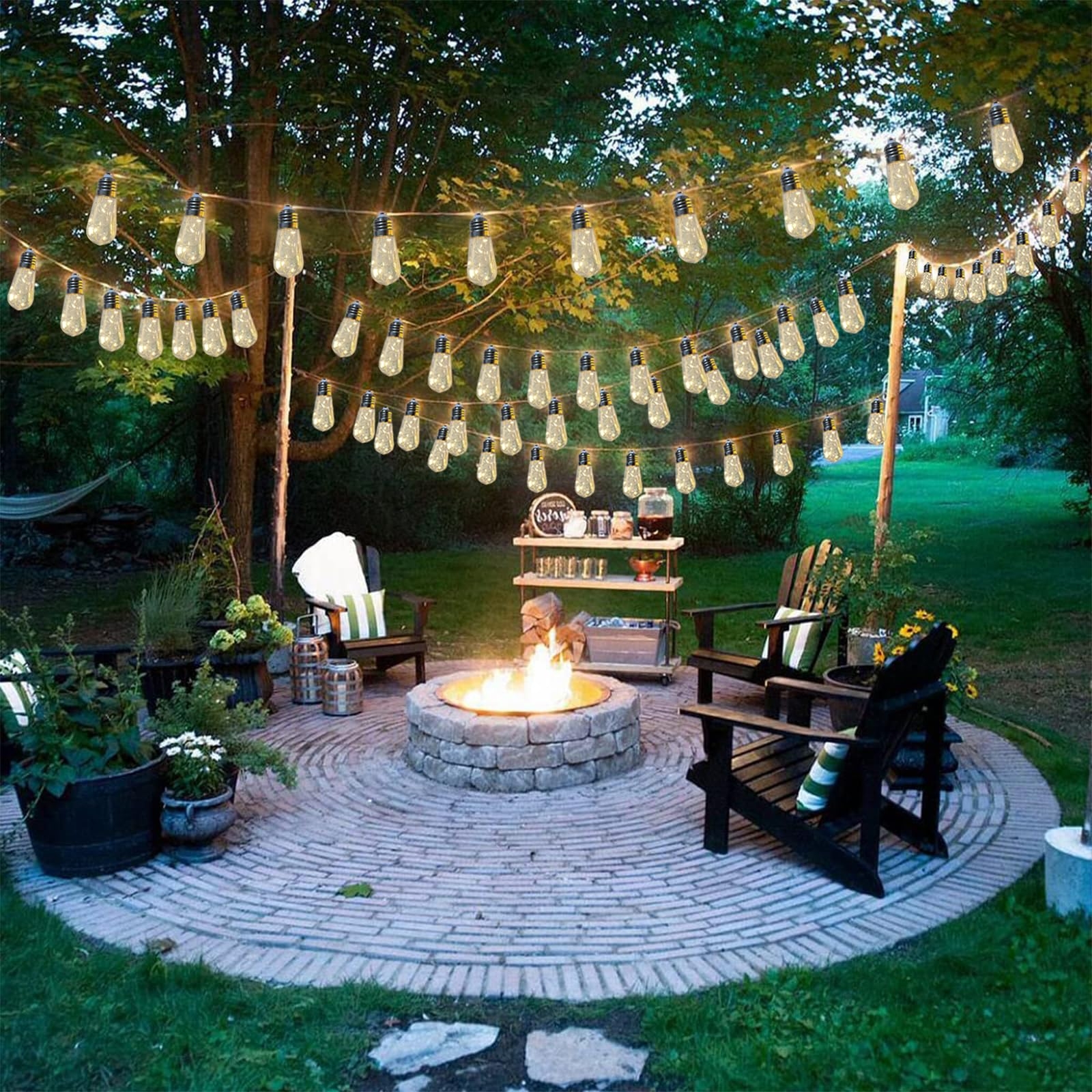 Battery Operated String Lights Outdoor 22 85FT 20 Vintage Edison Hanging Bulb 100 LED String Lights Indoor Light String With Timer Patio Outdoor Light For Camping Awning Porch Balcony Party Decor Amazon