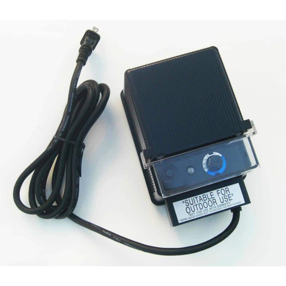 Best Pro Lighting Low Voltage 150 Watt 12 Volt Black Plastic Landscape Lighting Transformer With Photocell And Timer BPL150W 12VBK The Home Depot