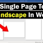 Change A Single Page To Landscape In Word YouTube