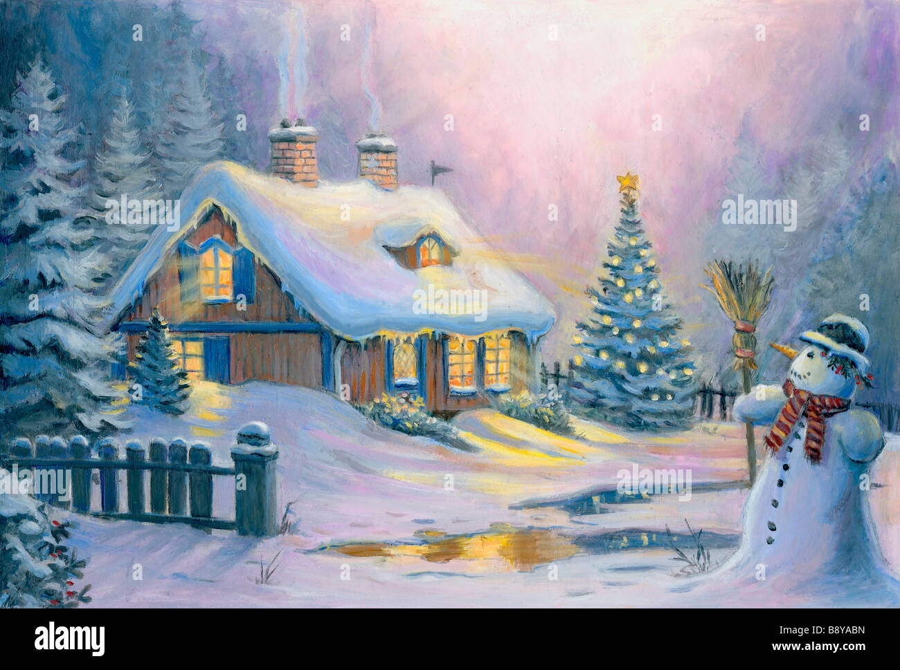 Christmas Landscape Paintings Hi res Stock Photography And Images Alamy