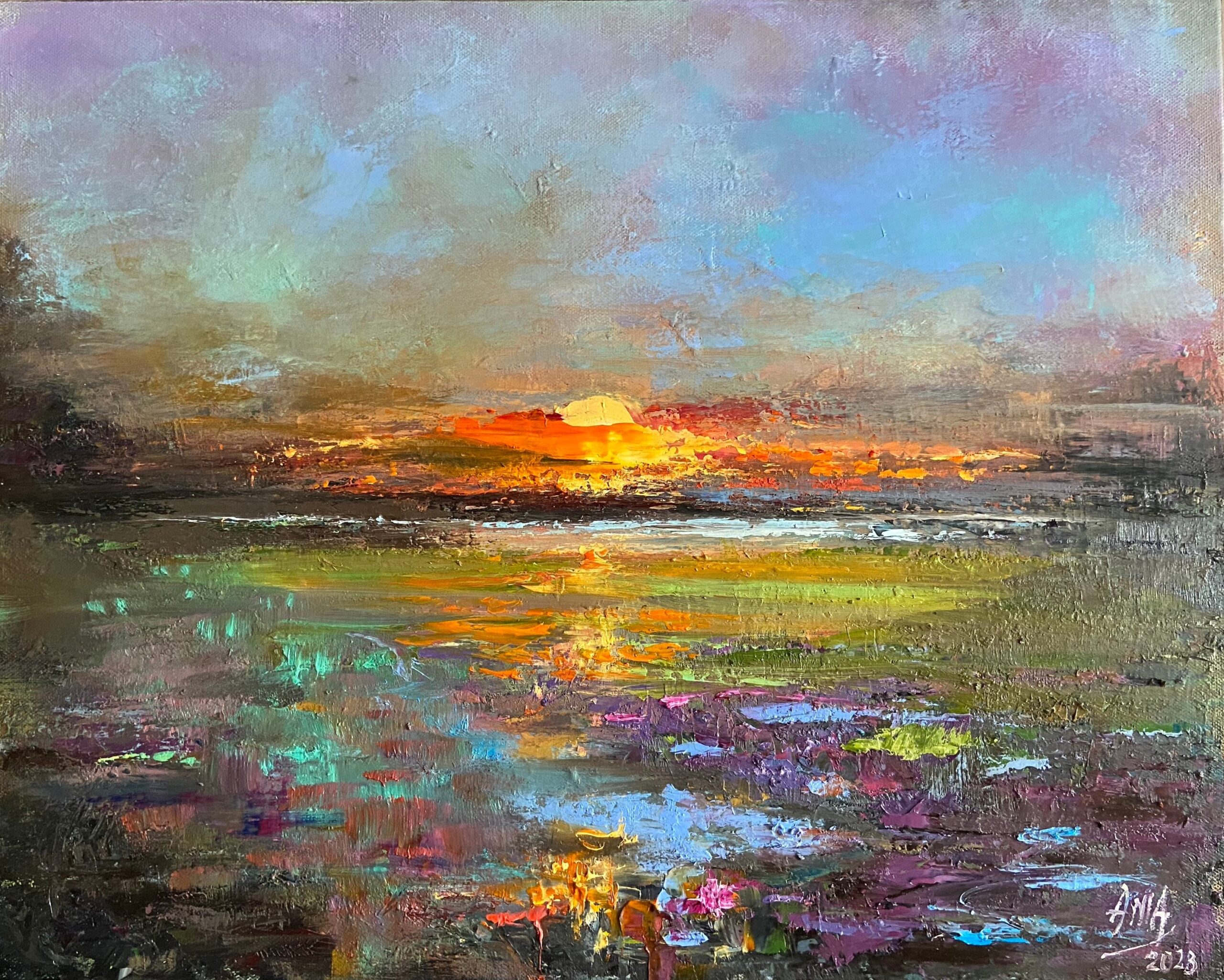 Contemporary Landscape Nature Whispers Original Oil Painting 50cm X40cm Etsy