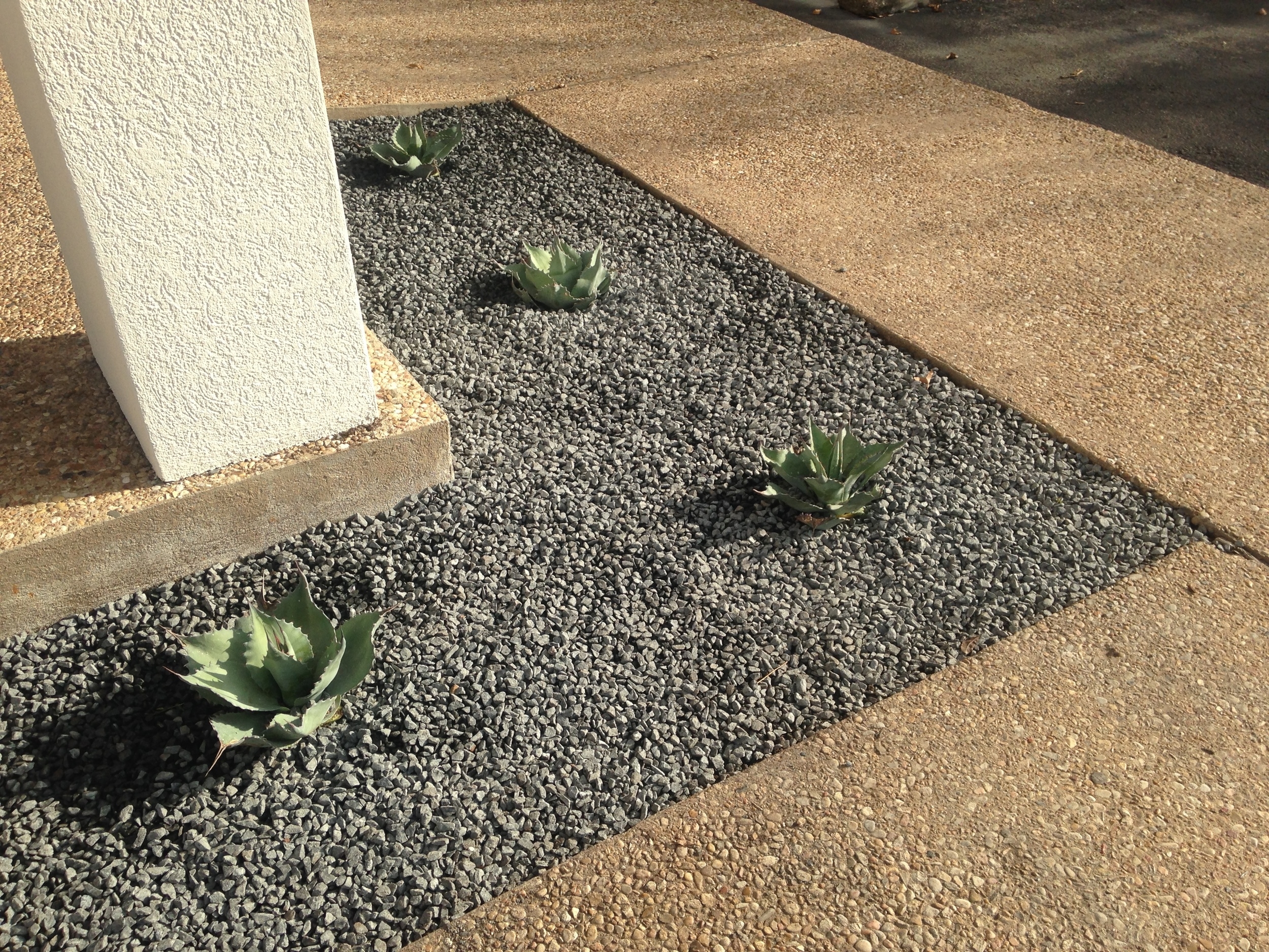 black gravel landscaping