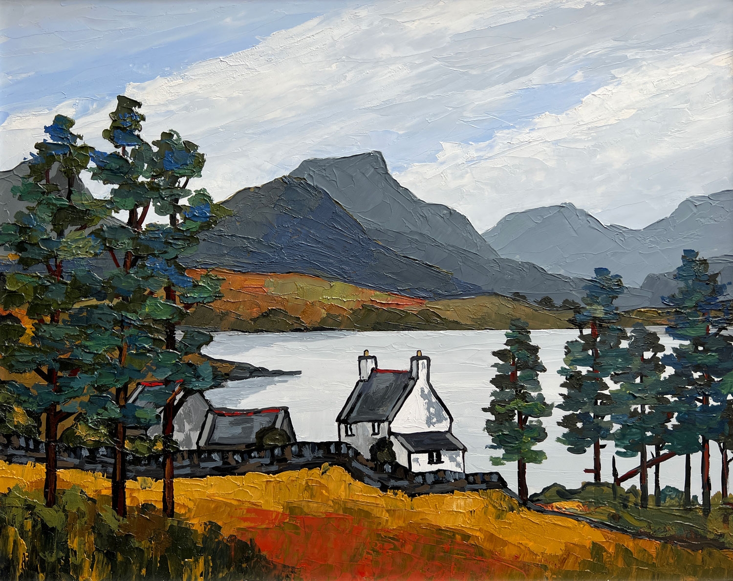 David Barnes 1942 2021 Welsh Landscape At Cheshire Art Gallery
