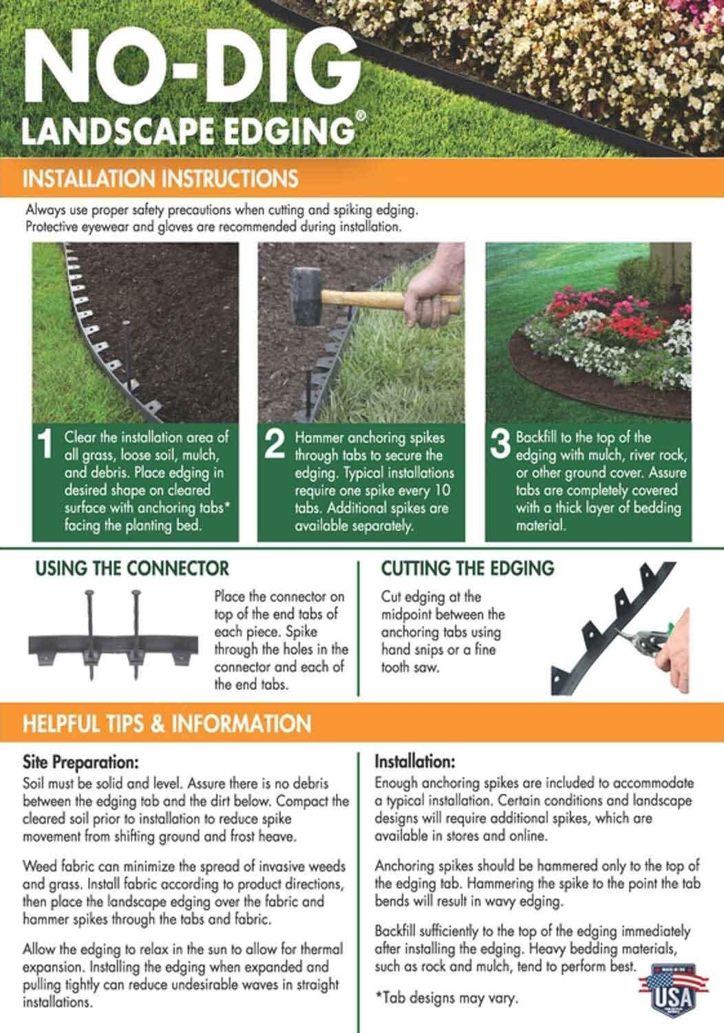 no dig landscape edging