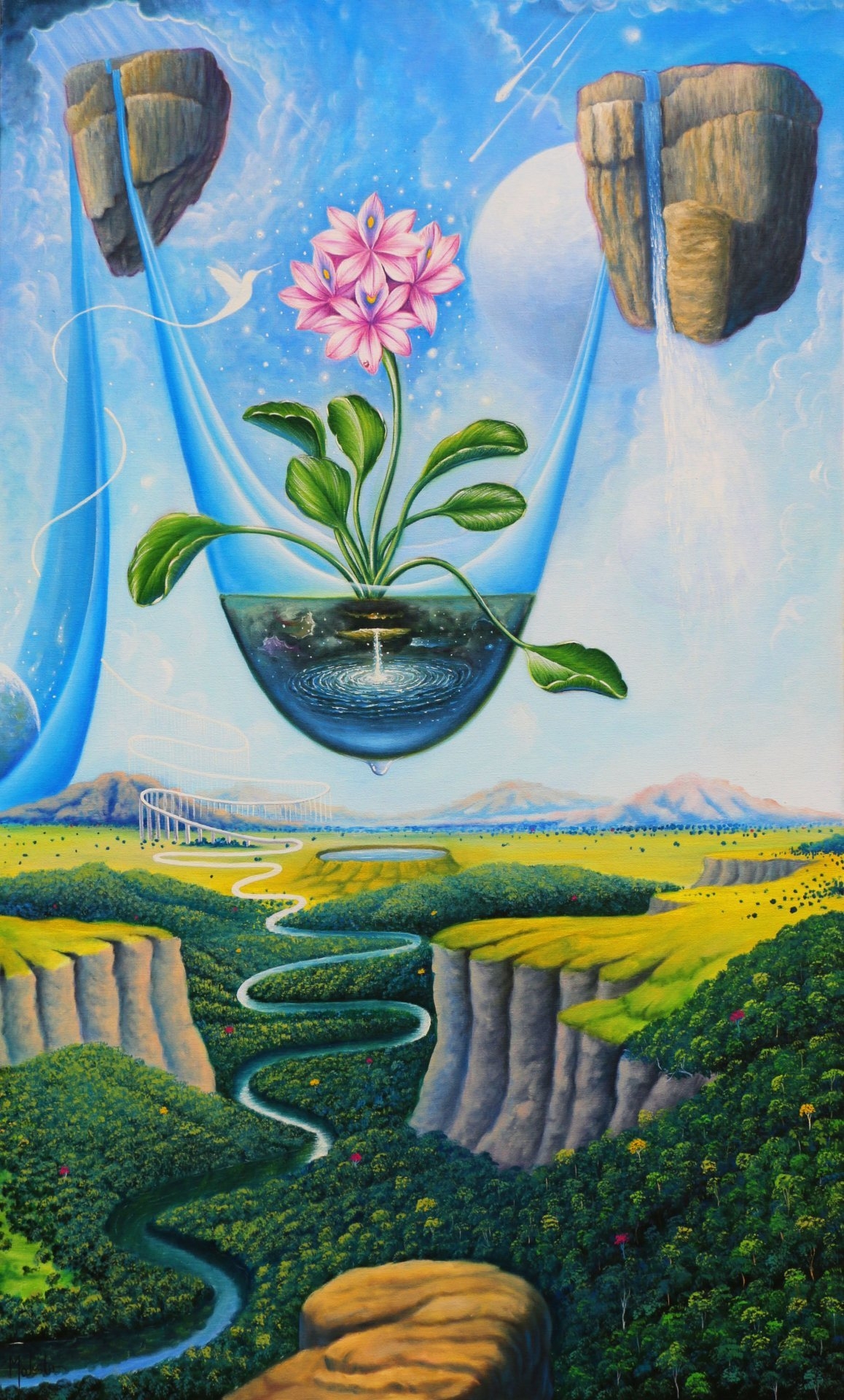 Divine Creation Surrealism And Nature Painting By Modesto